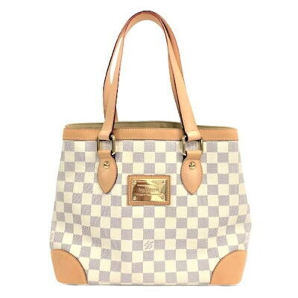 Louis Vuitton Hampstead Azur White Tote Bag Handbag Shoulder